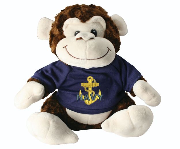 Picture of Navy Anchor Plush Monkey