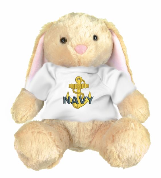 Picture of Navy Anchor Stuffed Plush Bunny Rabbit