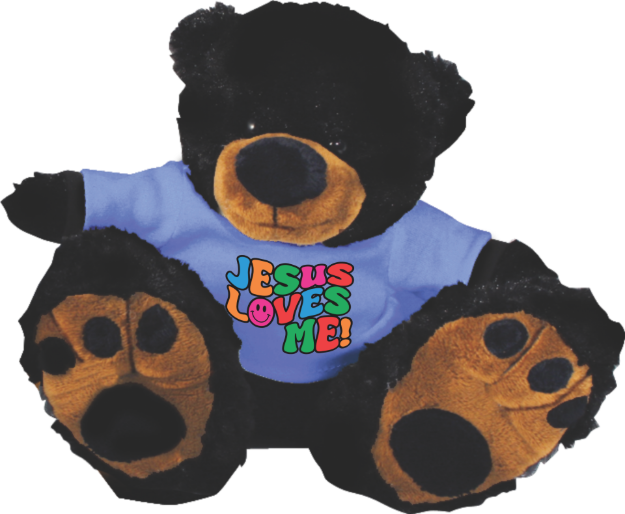 Picture of Jesus Loves Me Plush Black Bear
