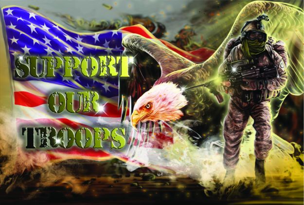 Picture of Mylar Decal - Support Our Troops