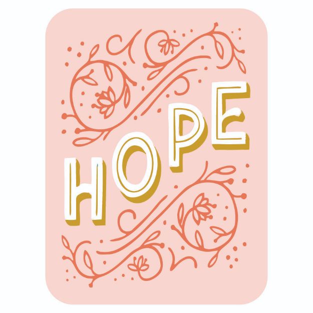 Picture of Sticker - Hope Pink Paisly Design