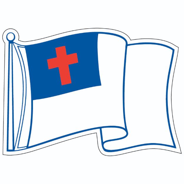 Picture of Sticker - Cross on Flag