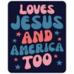 Picture of Die Cut Magnet - Loves Jesus and  America Too