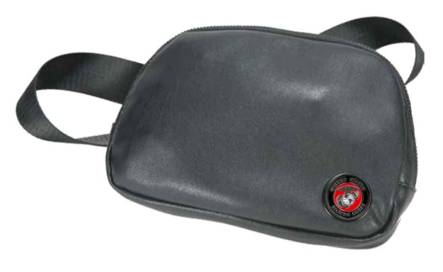 Picture of U.S. Marine Corps Crest on Black Fanny Pack