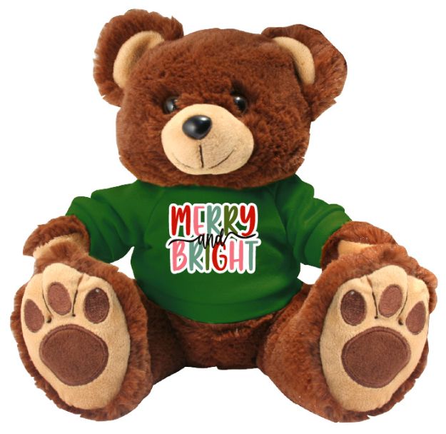 Picture of Merry and Bright Plush Brown Bear
