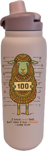 Picture of I Once Was Lost but Now I am Found Luke 15:10 on 30oz Stainless Tumbler