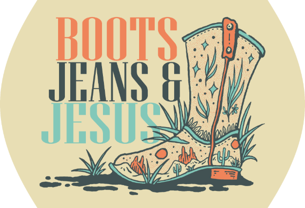 Picture of Vinyl Sticker - Boots, Jeans & Jesus