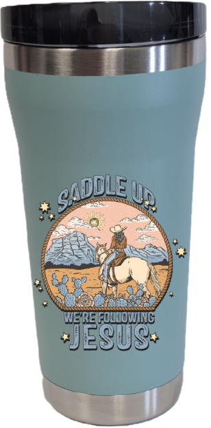 Picture of Saddle Up on 20oz Stainless Tumbler