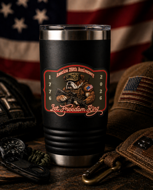 Picture of Sticker - America 250th Anniversary Bulldog Let Freedom Ring