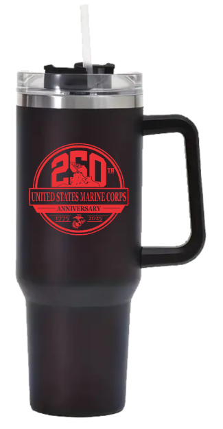 Picture of United States Marine Corps 250th Anniversary on 40oz Double Wall Tumbler with Handle