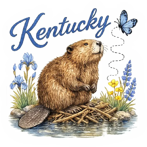 Sticker - Kentucky Animal and Butterfly