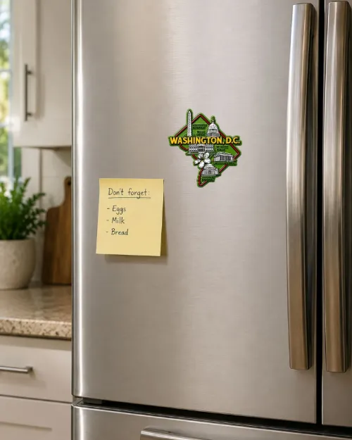 Die Cut Magnet - State of Washington D.C. with Elements
