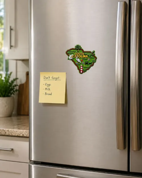 Die Cut Magnet - State of South Carolina with Elements