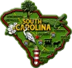 Die Cut Magnet - State of South Carolina with Elements